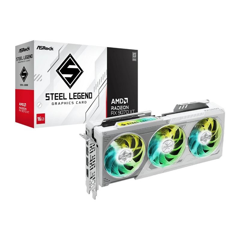 SCHEDA VIDEO ASROCK RADEON RX9070 XT STEEL LEGEND 16 GB (90-GA5DZZ-00UANF)