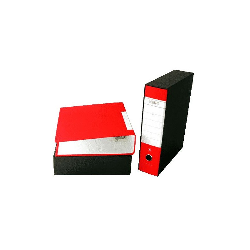 REGISTRATORE NERO& DORSO 8 ROSSO