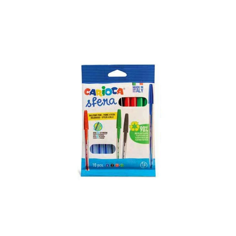 CONF.10 PENNE SFERA COLORI ASSORTITI 41647 - CARIOCA