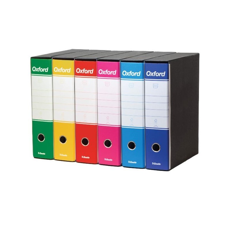 REGISTRATORI ESSELTE OXFORD G85 DORSO 8 CONF. 6 PZ ASSORTITI