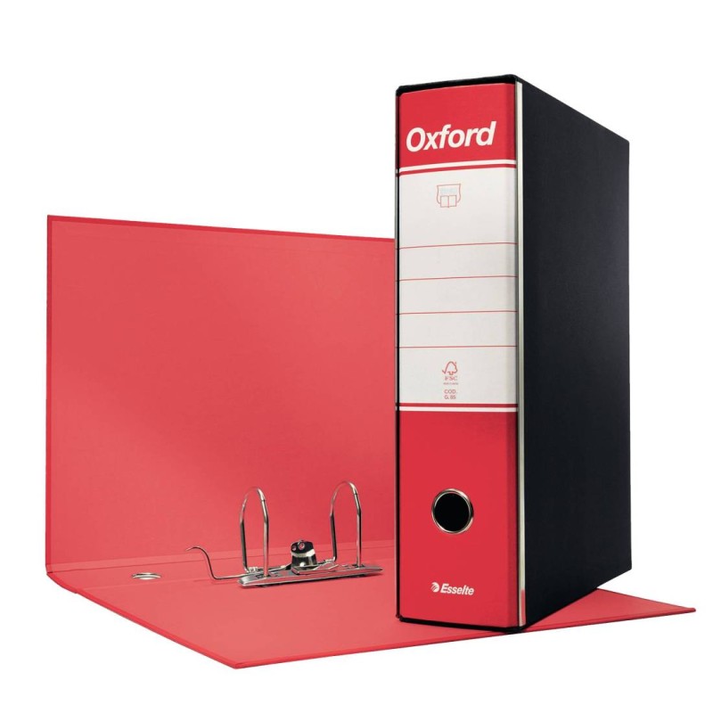 REGISTRATORE ESSELTE OXFORD G85 DORSO 8 ROSSO
