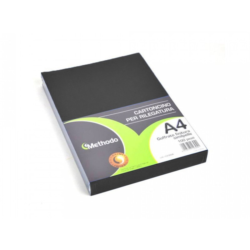 CARTONCINI GOFFRATI A4 240gr. NERO CONF.100 PZ