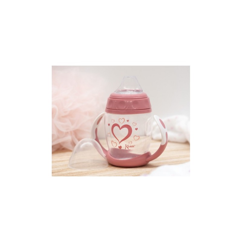 KIOKIDS TAZZA APPRENDIMENTO 270ML STEP 1 ROSA 6M+                       