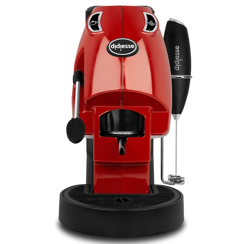 DIDIESSE BABY FROG COFFEE AND TEA (ROSSO PIENO) - MACCHINA DA CAFFE'' CON FRULLINO E DOPPIO PORTACIA