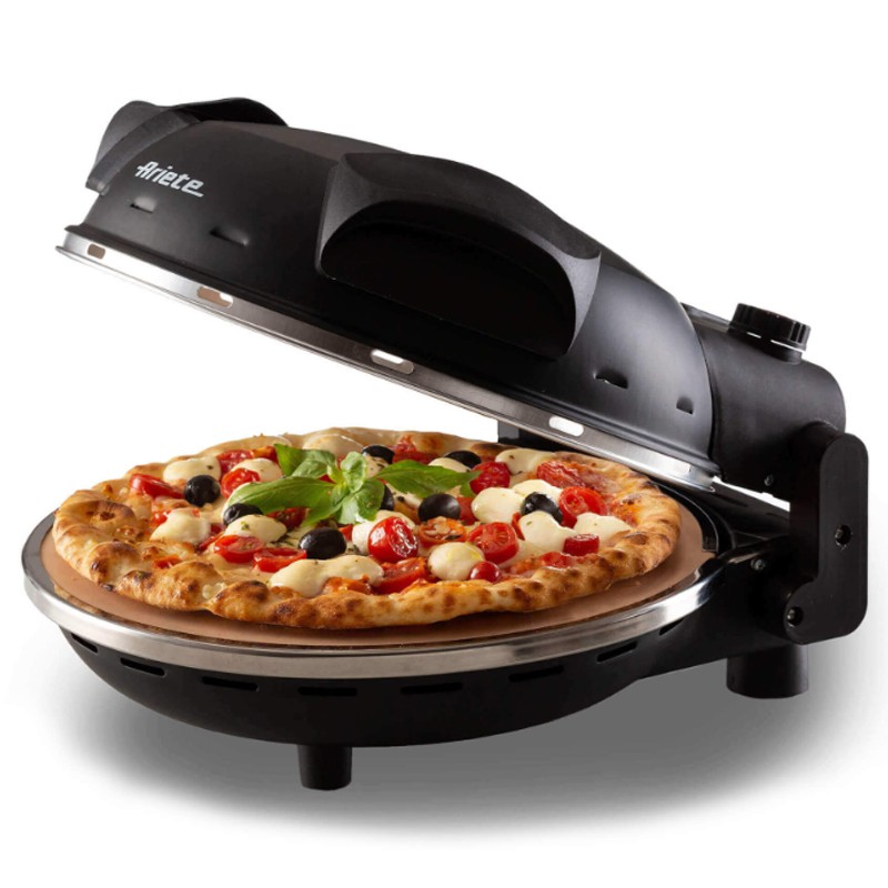 ARIETE FORNO PIZZA NERO (0917/00) - PIASTRA IN PIETRA REFRATTARIA - 5 LIVELLI COTTURA - 1200W