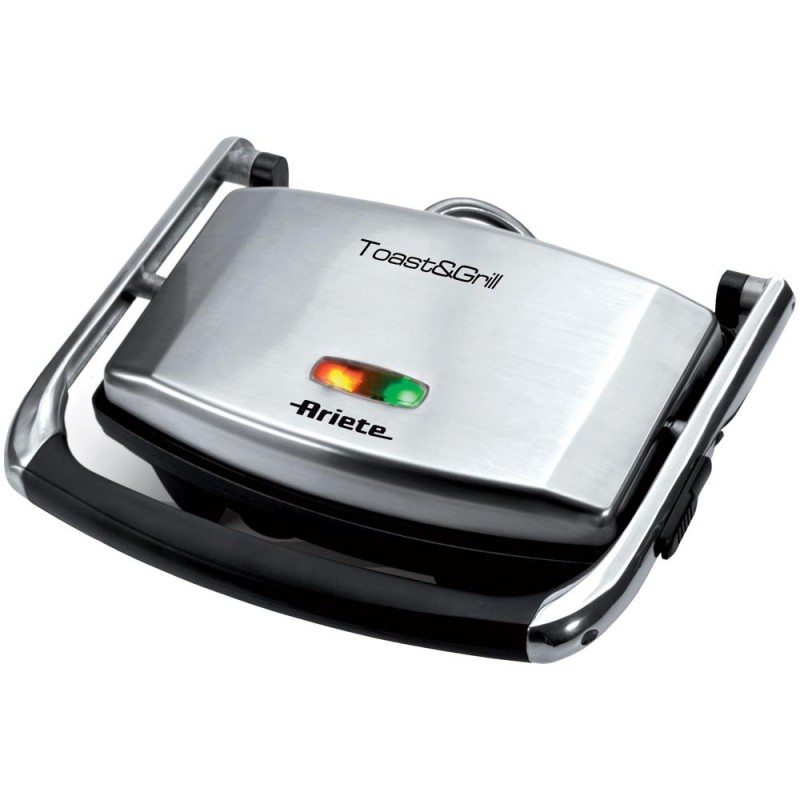 ARIETE TOAST & GRILL SLIM (1911/10) - PIASTRA ELETTRICA ANTIADERENTE - CHIUSURA SALVASPAZIO - 1000W
